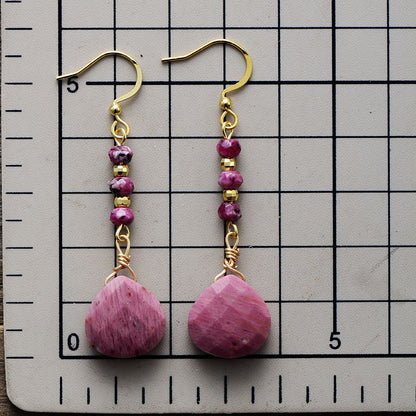 Natural Stone Bead Shape Earrings