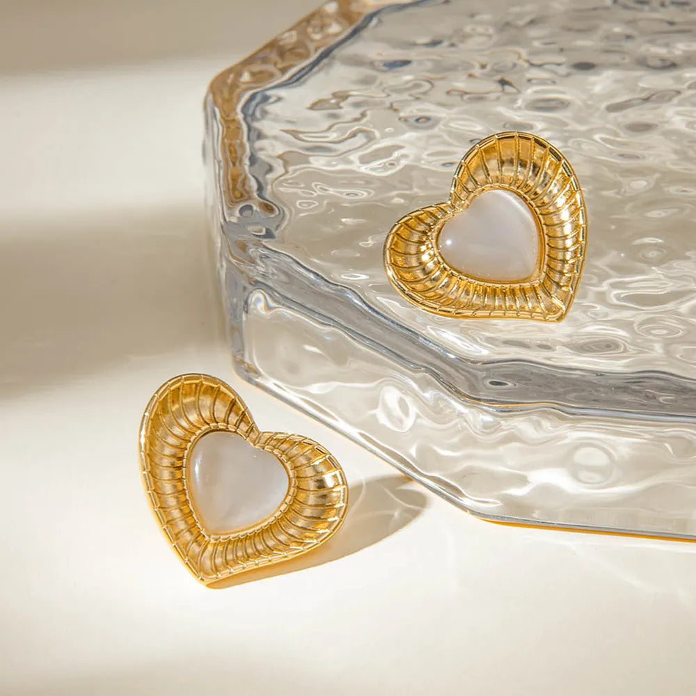 White Cat's Eye Earrings