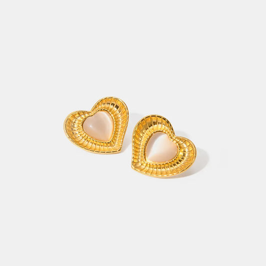 White Cat's Eye Earrings
