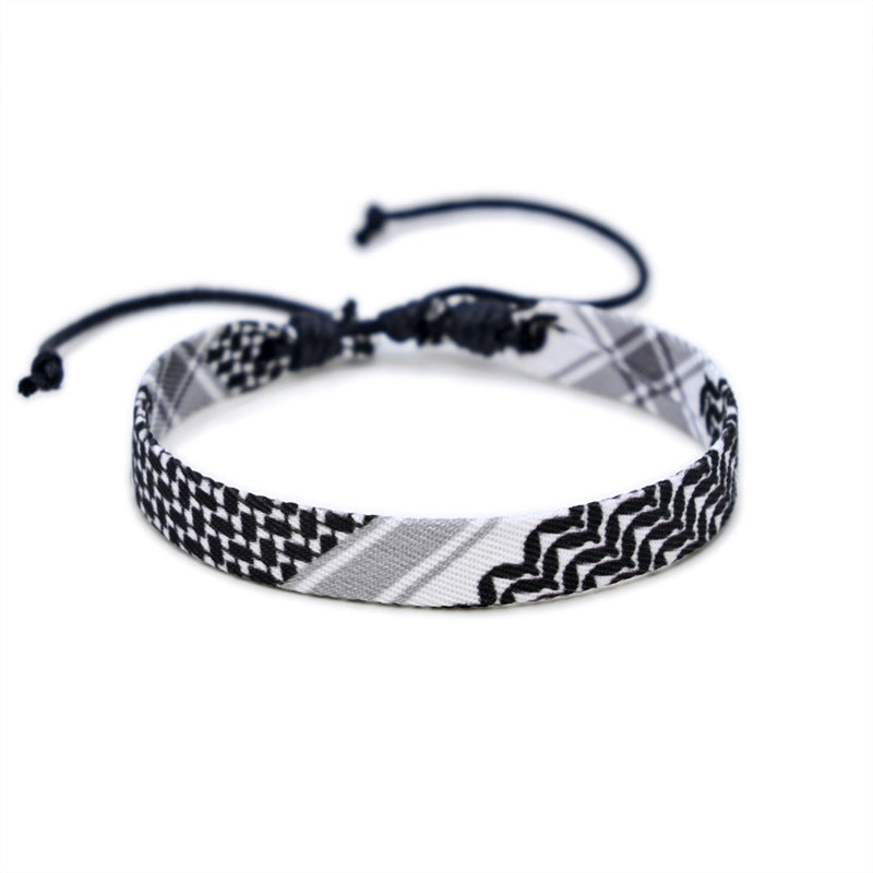Hand-woven multi-color ethnic style bracelet