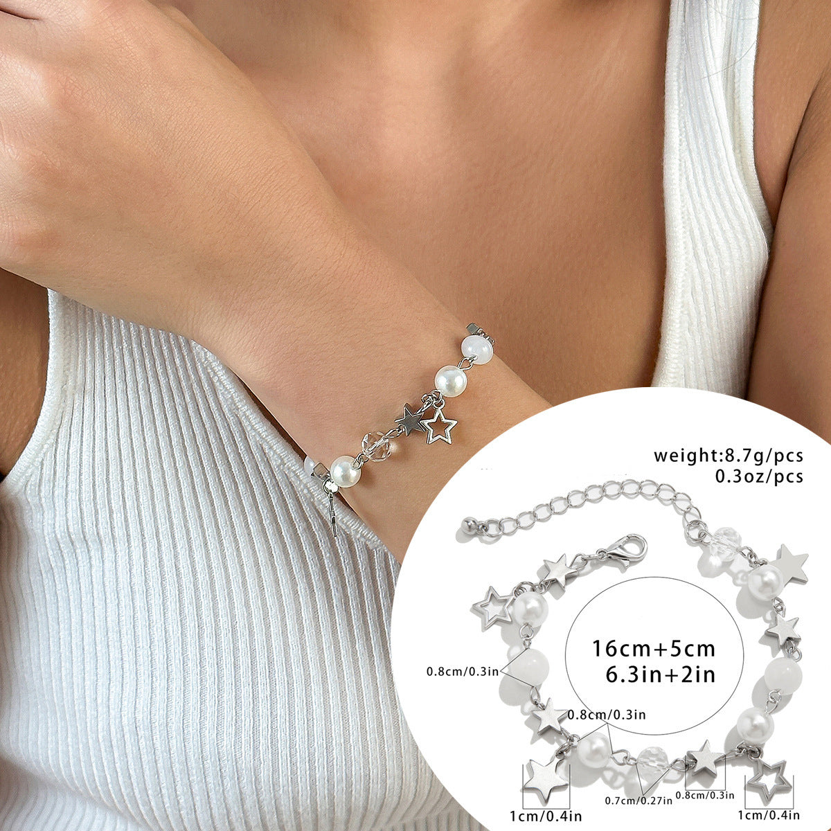 Star Pendant Tassel Bracelet Set