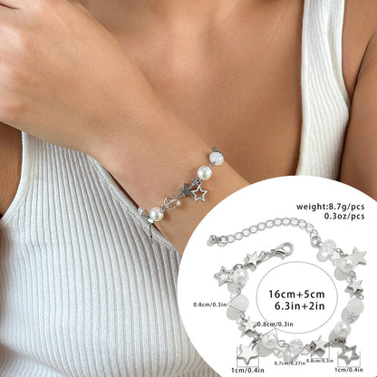 Star Pendant Tassel Bracelet Set