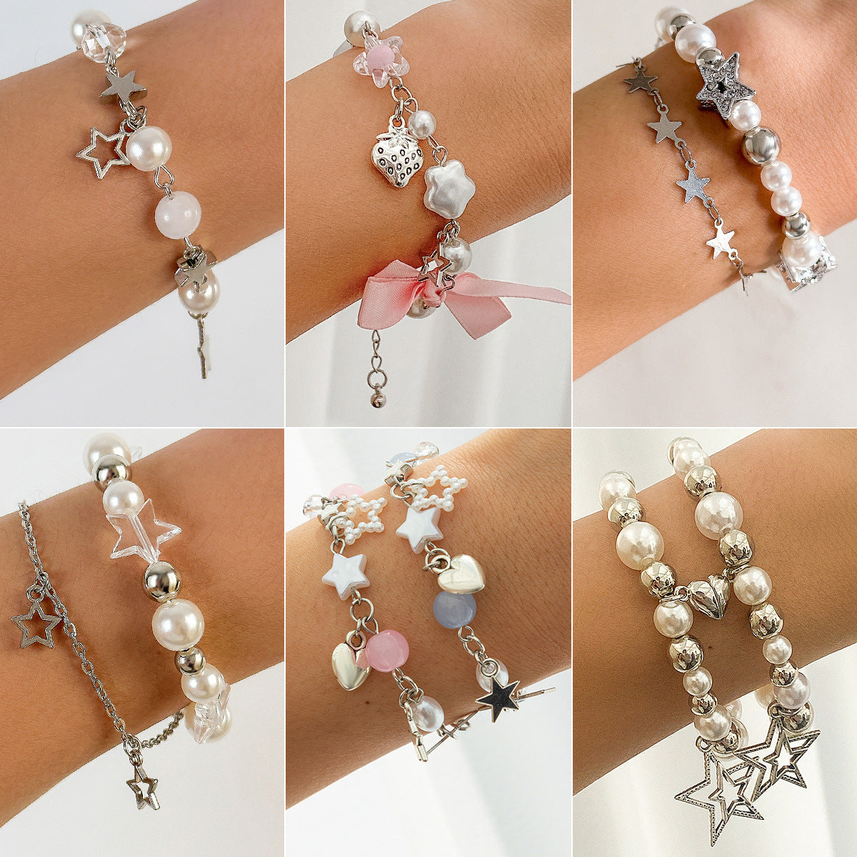 Star Pendant Tassel Bracelet Set