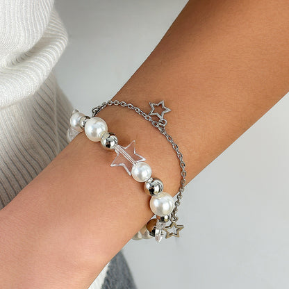 Star Pendant Tassel Bracelet Set