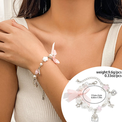 Star Pendant Tassel Bracelet Set